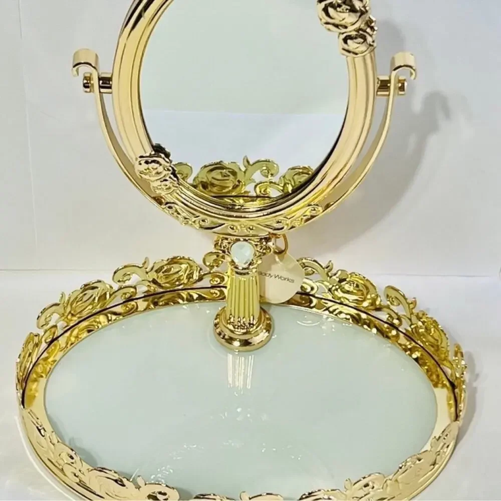 Disney x Bath & Bodyworks Belle Gold Rose Princess Makeup Mirror